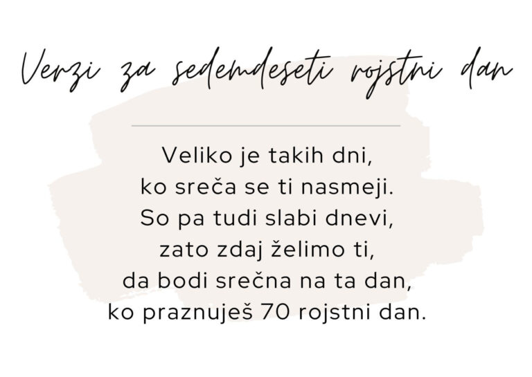 Čudoviti verzi za 70. rojstni dan - Vinoincokolada.si