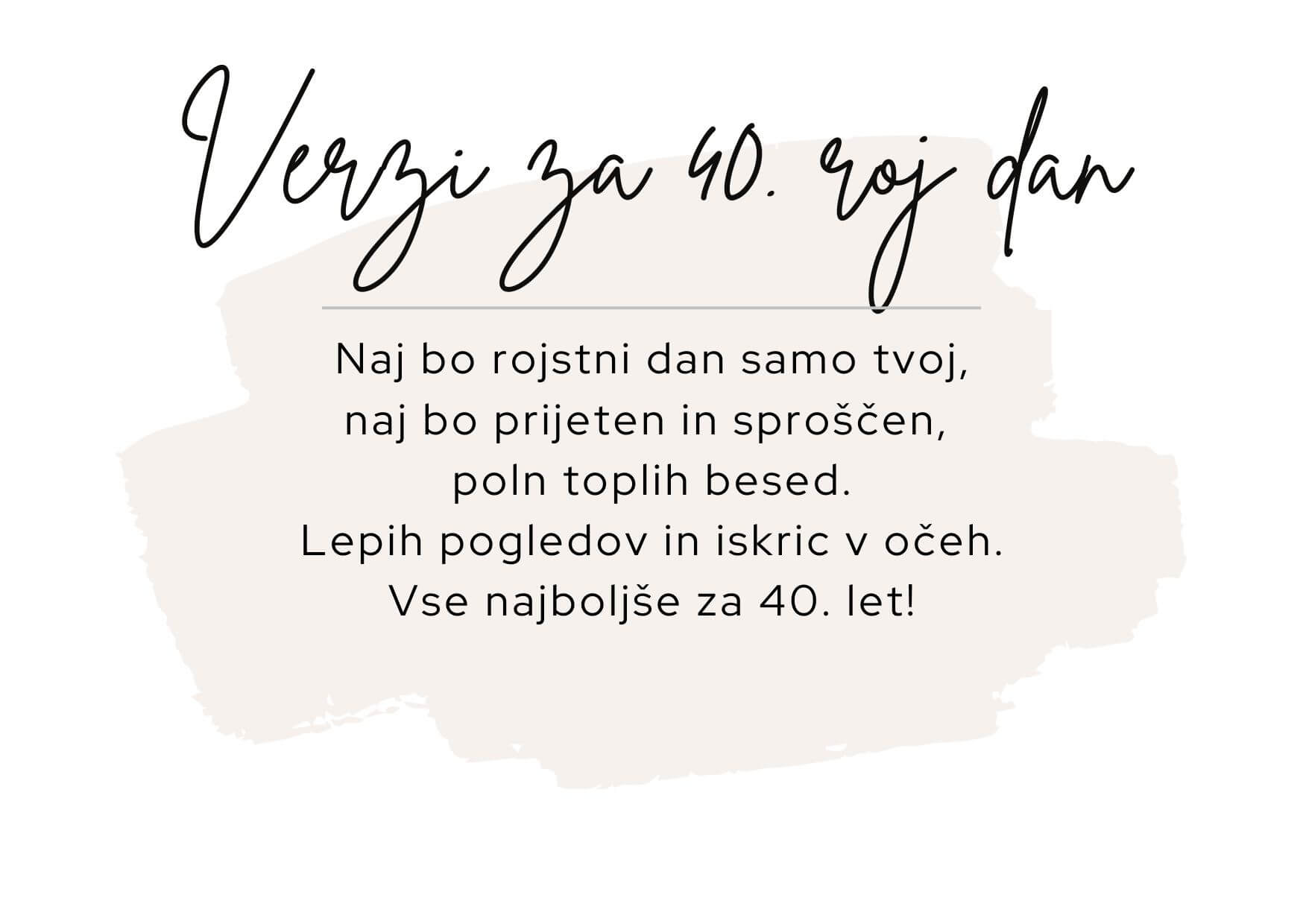 Najlepši verzi za 40. rojstni dan - Vinoincokolada.si