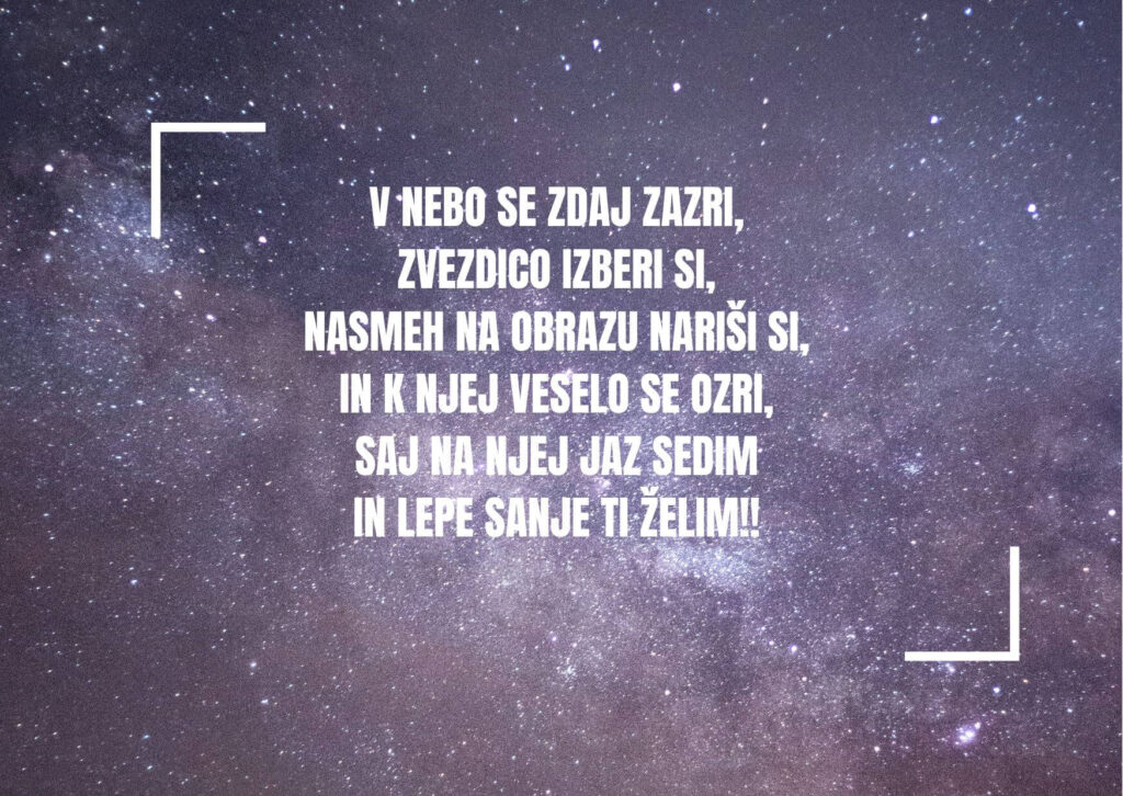 Romantične misli za lahko noč