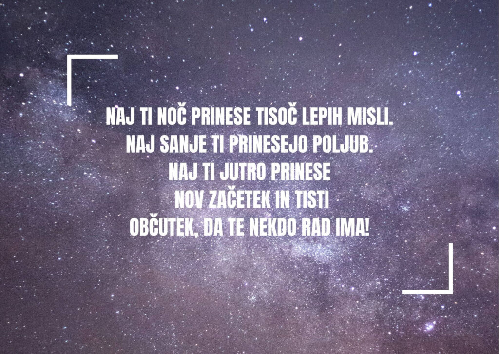 Misli za lahko noč za fanta